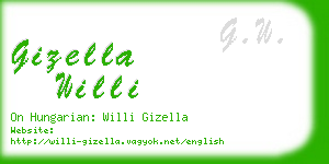 gizella willi business card